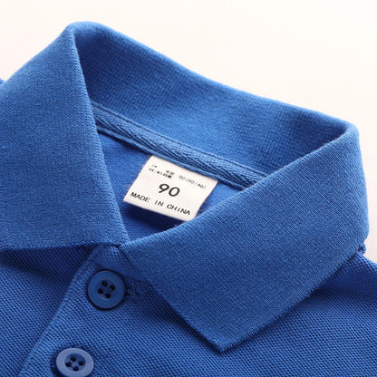 Kids Boys Solid Color Cotton Polo Shirts 2025. Tops Tee Girls Baby Lapel  Shirt Age 1-10T