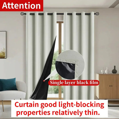 2pcs Modern Blackout Curtains - UV Protection, Heat-Resistant, Light-Blocking Drapes.