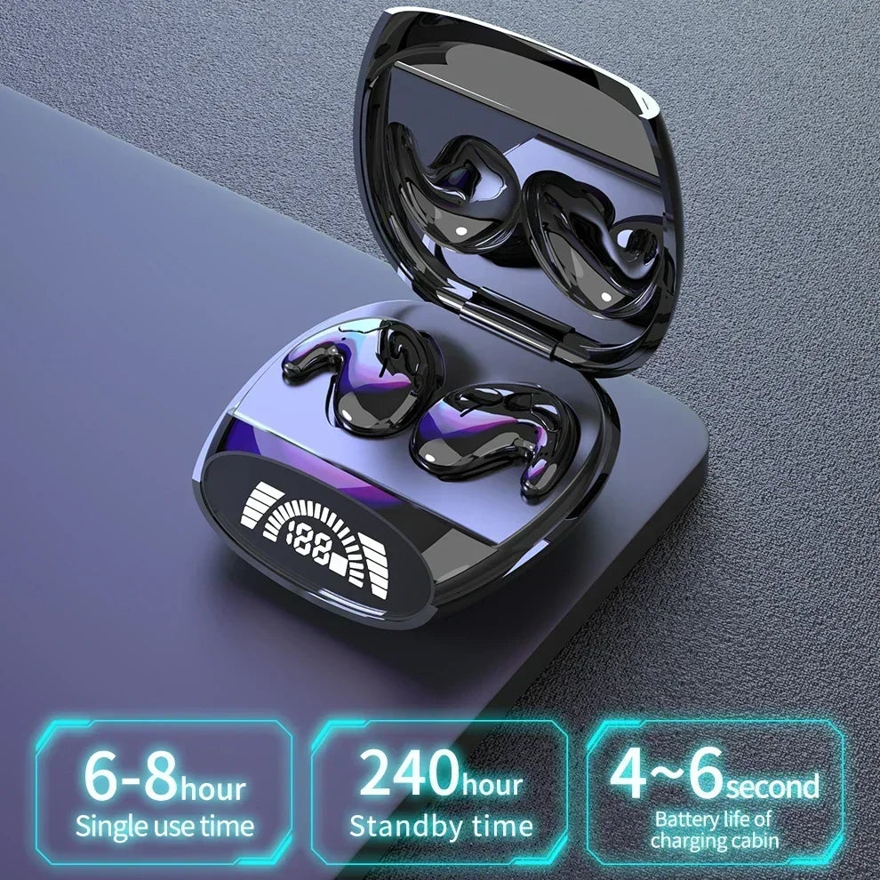 Wireless Sports Bluetooth Headphones, Highend Dual Ear Sleep In Ear, Md538 Mini Painless Noise Cancelling Thin Headphones.