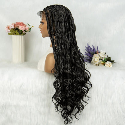 Knotless Box Braids & Dreadlocks Wig | Lace Front with Baby Hair