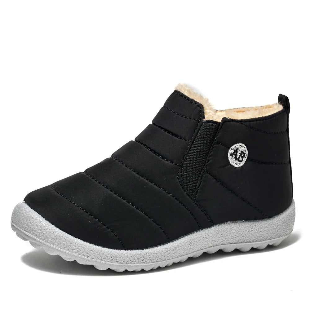 Winter Children Boots Plush Non-Slip Cotton Shoes Waterproof  Children Shoes Warm Fur Snow Boots.