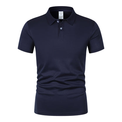 Solid color polo shirt ultra-light men, quick-drying sweat shirt.