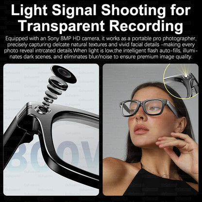 2026 New Upgrade Smart Glasses, With Camera, Video Recording, AI Photo Recognition, Bluetooth Call, Translation Voice, Sunglasses Man.