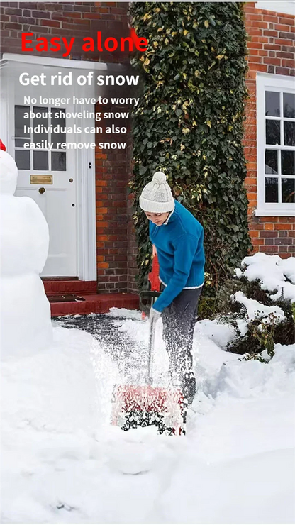 Lithium battery-powered electric push snowblower, home snow removal, foldable snow shovel