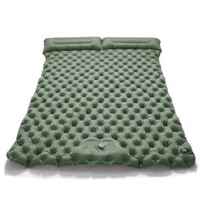 Double Air Mattress Camping Blow Up Bed w/Built-in Pump, Waterproof Portable Thickened for Outdoor Travel.