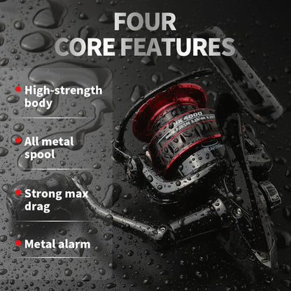 LINNHUE Fishing Reel 1000-7000 Spinning Reel, Metal EVA Ball Grip Metal Spool Fishing Reel.