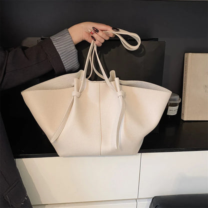 Luxury Designer 2-in-1 Shopper Tote Set | Branded Soft PU Leather Shoulder Handbag for Women (Big Capacity)
