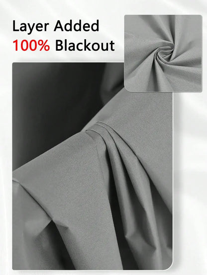 1panel Solid 100% Blackout Curtains with Grommets, Total Privacy Drapes for Bedroom, Living Room, Home Decor.