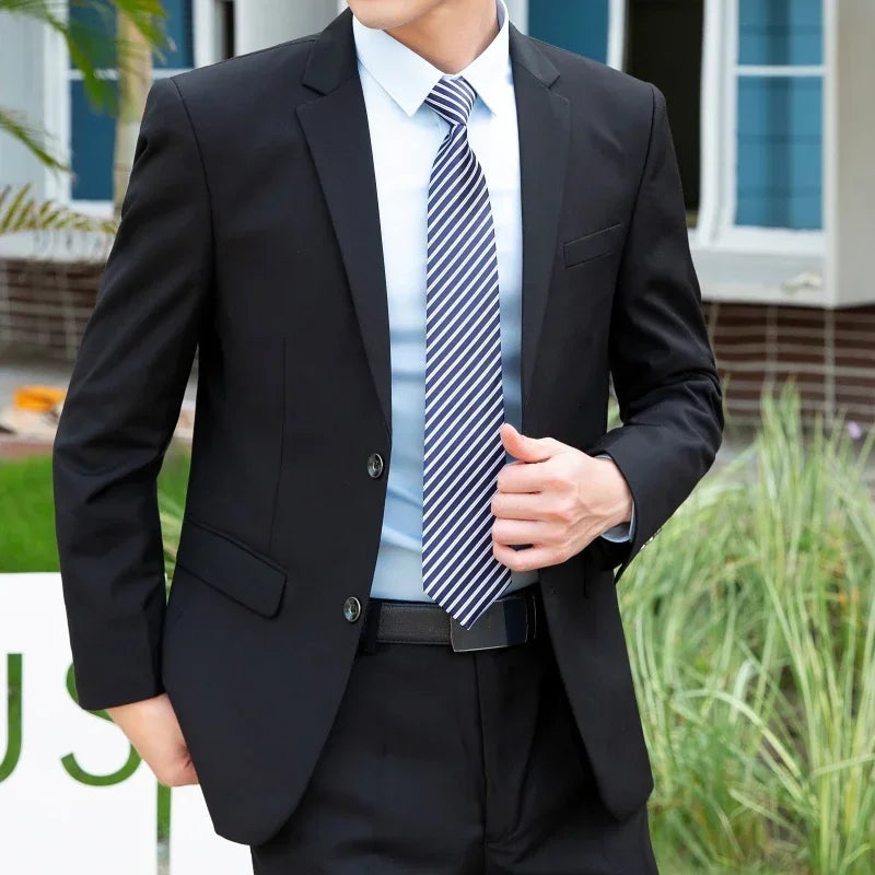 8XL Suit (Blazer+pants) Fashion Business Gentleman Italian Style Professional Suit.