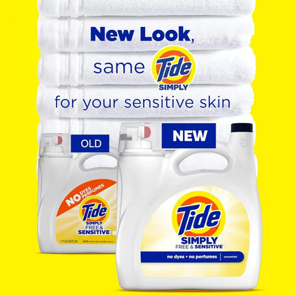 Liquid Laundry Detergent, Free & Sensitive, 89 Loads, 117 oz, Liquid Laundry Detergent