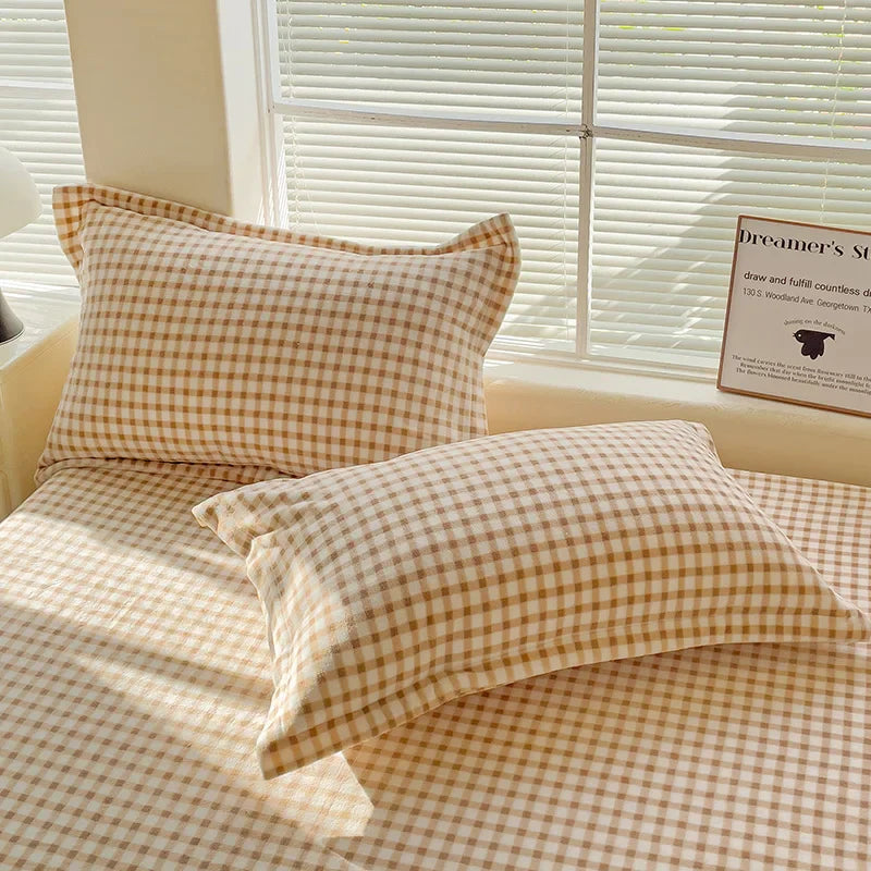 1/2pcs Soft Flannel Pillowcase Winter Warm  Cushion Cover Adult Kids.