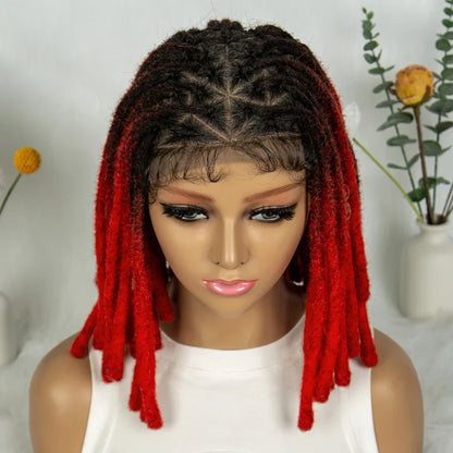 Short Locs Cornrow Braids Wig | Full Lace | Baby Hair | African Inspired