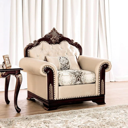 FG*European leather sofa living room first layer cowhide u-shaped American retro solid wood furniture