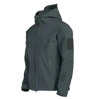 Military Shark Skin Soft Shell Jackets Men Tactical Windproof Waterproof jacket,Hooded Bomber Coats
