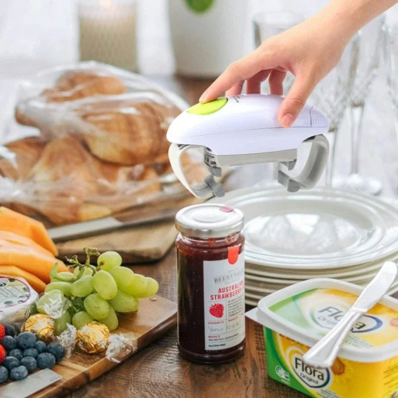 Electric Can Opener, Smooth Edge Automatic Jar Bottle Openers, Double Ear Can Opener.