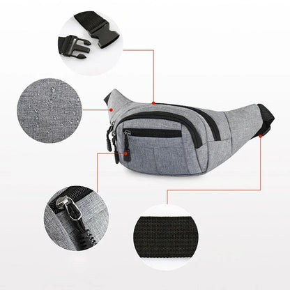 Men's Breast Package Waterproof  Sports Bag  Crossbody Banana Bag