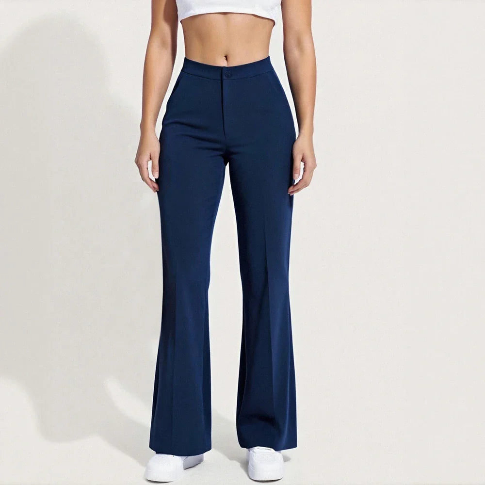 Casual Straight Leg Pants Full Length  Women's Bottom Wear