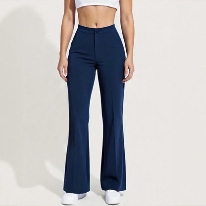 Casual Straight Leg Pants Full Length  Women's Bottom Wear