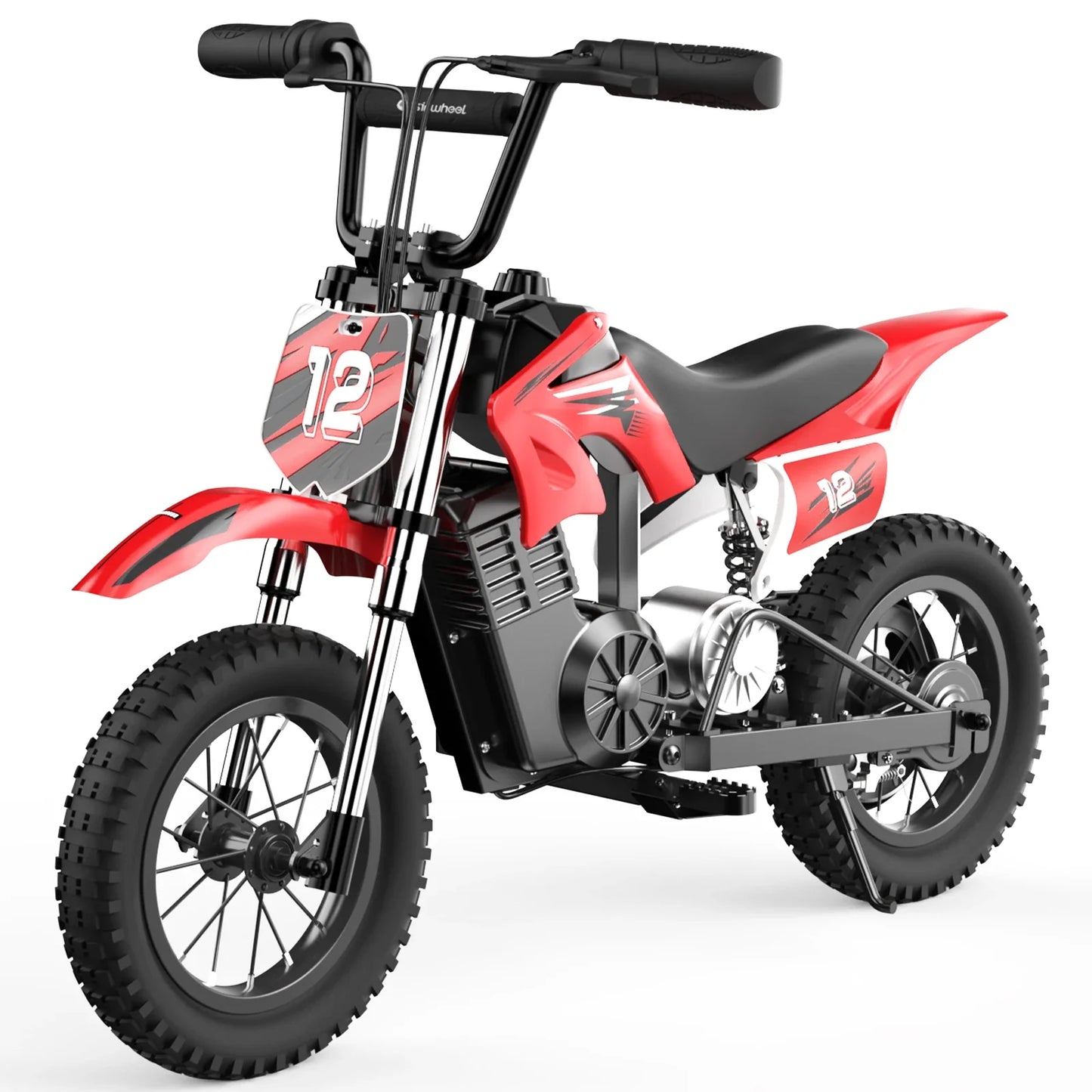 A12 Children's Electric Bicycle, 36V 5.2Ah Battery,350W Motor 12 inch inflatable tire City E-bike.