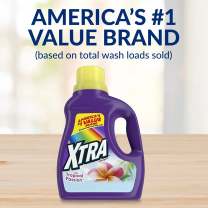 260 Load Laundry Detergent 312oz Tropical Scent, Giant Size for Large Families, HE Compatible with Passion Fruit Fragrance.