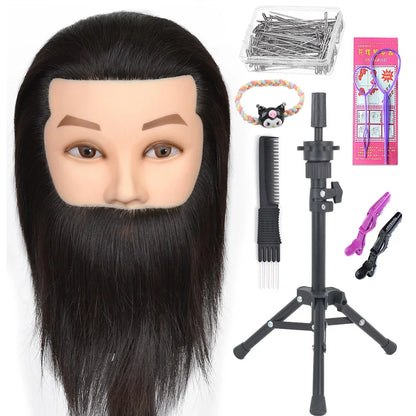 100% Real Human Hair Mannequin ,Styling Heads Cosmetology Practice Heads.