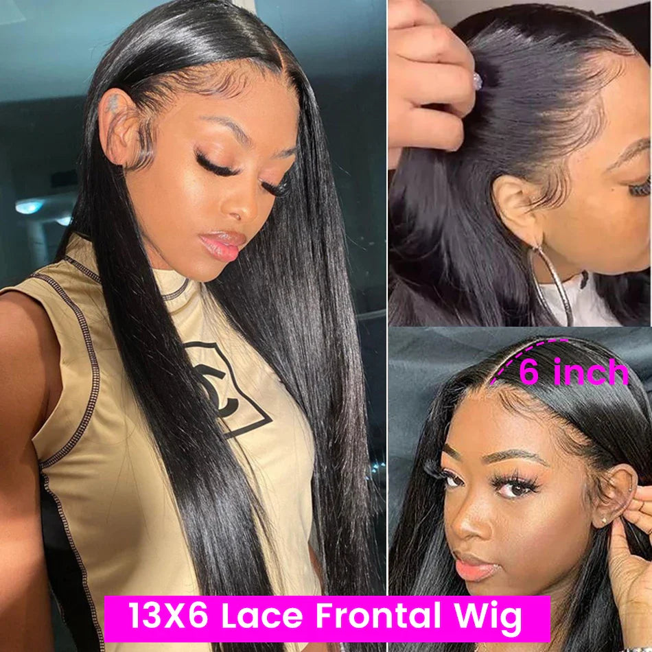HD Lace Front Human Hair Wigs Straight  For Women