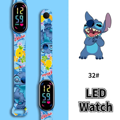 Stitch Children Watches Girls Waterproof Sport ,Touch Screen Watch Digital Clock Bracelet Gifts.