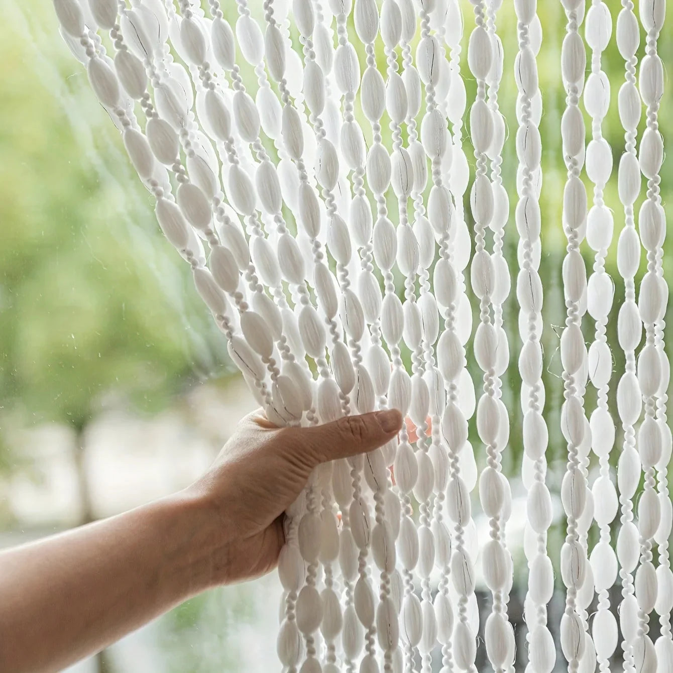 Polyester Door Beaded Curtains Lantern Tassel Cord Curtains.