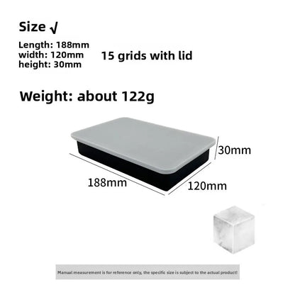 4/6/8/15Grids Silicone Ice Cube Molds ,Spherical Ice Molds Reusable Whiskey Ice Cube Molds.