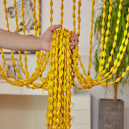 Polyester Door Beaded Curtains Lantern Tassel Cord Curtains.