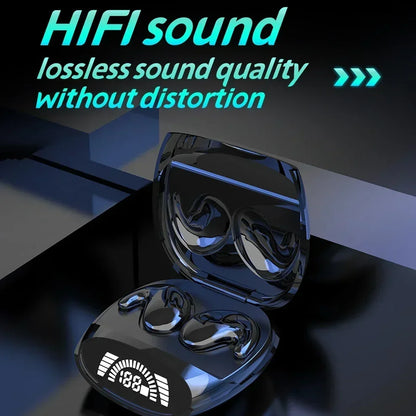 Wireless Sports Bluetooth Headphones, Highend Dual Ear Sleep In Ear, Md538 Mini Painless Noise Cancelling Thin Headphones.