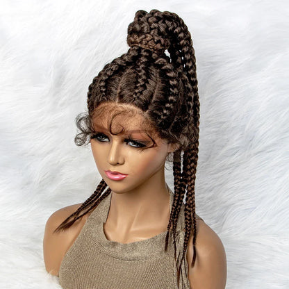 24" Braided Ponytail Wig | Lace Front with Baby Hair