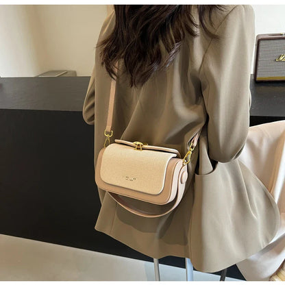 High-Grade Sense Women's Small Square Bags | Trendy Classic PU Leather Lady Commuter Shoulder Bag & Short Handle Handbags