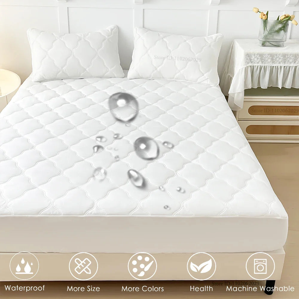Waterproof Bedspreads Covers Fitted Sheets for Single/ Double/King/Queen Beds