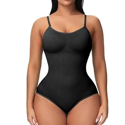1 Piece Solid Seamless Brief Shaping Shapewear Bodysuit, Tummy Control Butt Lifting Women's Underwear.