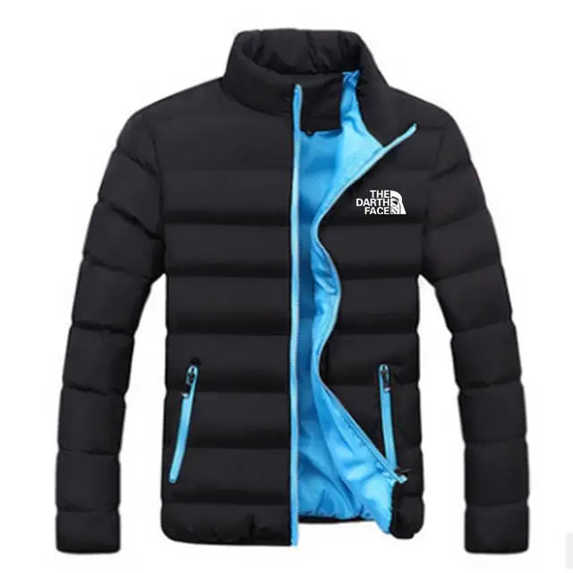 2024 men trendy casual wear, new warm parka winter coat solid color, stand up collar zipper windproof cotton jacket.