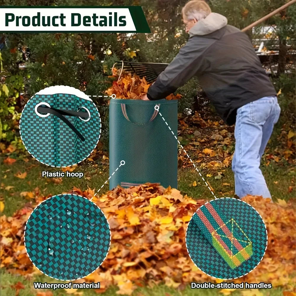 Heavy-Duty Garden Waste Bags - Reusable  Bags  Industrial Fabric and Handles