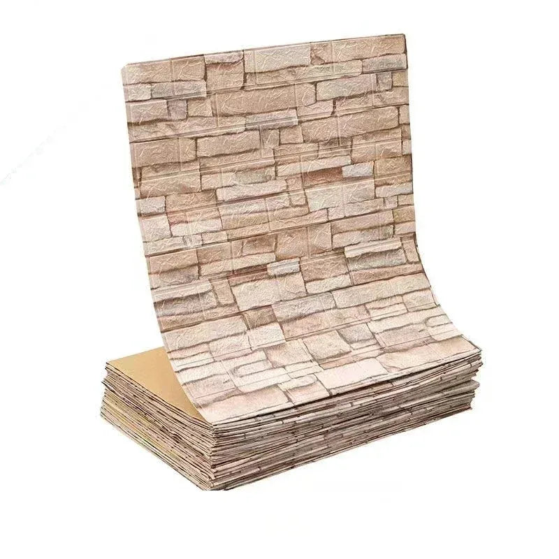 3D Self-Adhesive Wallpaper, 70cm*1/5/10m , Waterproof Brick Wall,  Living Room, Bedroom, Children's Room Home Decor