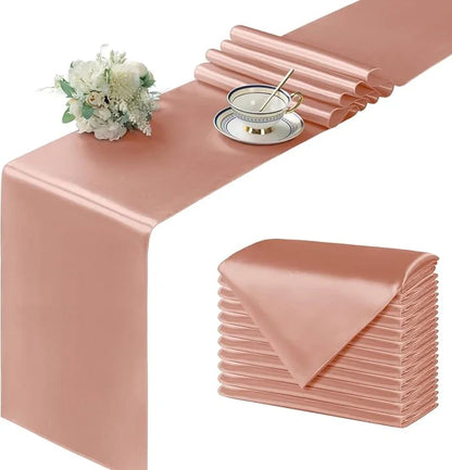 2-10PCS Satin Table Runner 30x275cm For Wedding, Party Events, Decoration, Birthday Parties ,Banquets, Decor, Graduations ,Engagements.