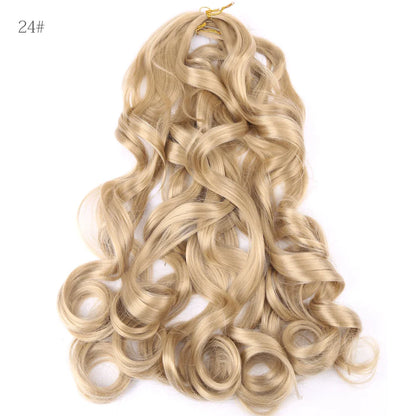 French Curly Crochet Braiding Hair - Ombre Spiral Curls - Pre-Stretched Synthetic Hair Extensions