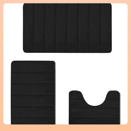 3pcs Fast Absorbent Memory Foam Strip Floor Mat Set. Carpet, Kitchen Area Rugs