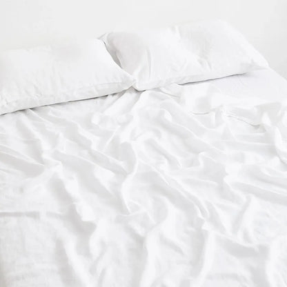 100% Pure Linen Bed Sheet Ultimate Comfort,  Natural Eco-Friendly  Durable, Queen California King