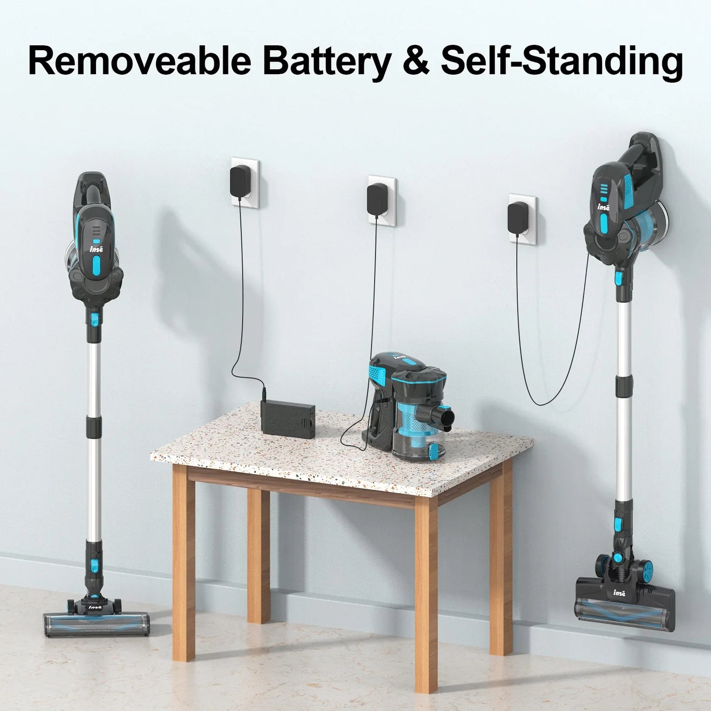 Cordless Vacuum Cleaner, 20KP Stick Vacuum up to 40min Runtime, 6-in-1 Cordless Vacuum for Household Cleaning.