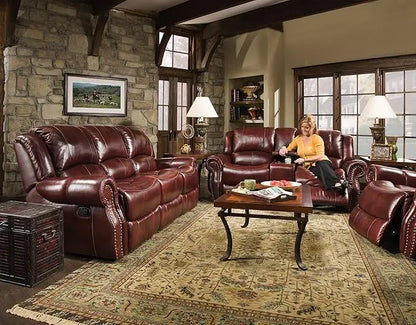 Cambridge Telluride 3 Piece Indoor Furniture Set, Deep Seating Double Reclining Sofa, Console Loveseat, and Rocker Recliner.