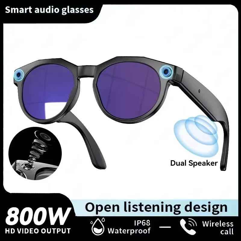 8K HD AI Smart Glasses, Chat GPT 800MP Camera, Bluetooth, Call AI Translation ,Voice Assistant Control ,Sunglasses Women Men 2026.