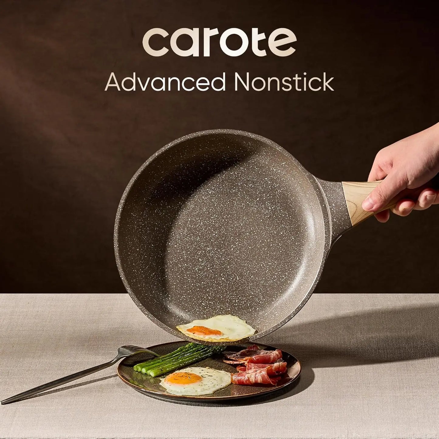 26PCS Pots and Pans Set, Non Stick Cookware Set Induction Cook Ware, PFOA Free.