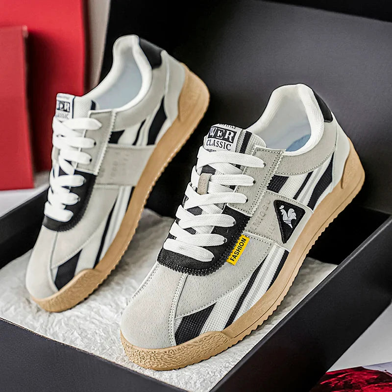 New Men Casual Shoes Fashion Sneakers Outdoor Jogging Breathable Lace-up Leisure Running Walking Comfortable Blade Loafers Brand