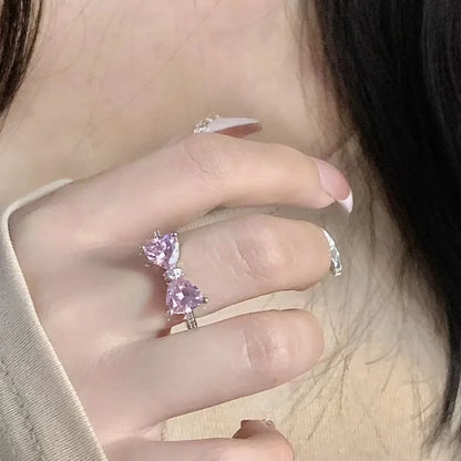 New Arrived Romantic Lovely Pink Bowknot Design, Female Exquisite Jewelry.