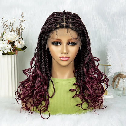 Pre-Looped Bohemian Box Braids with Curly Ends | Crochet Hair