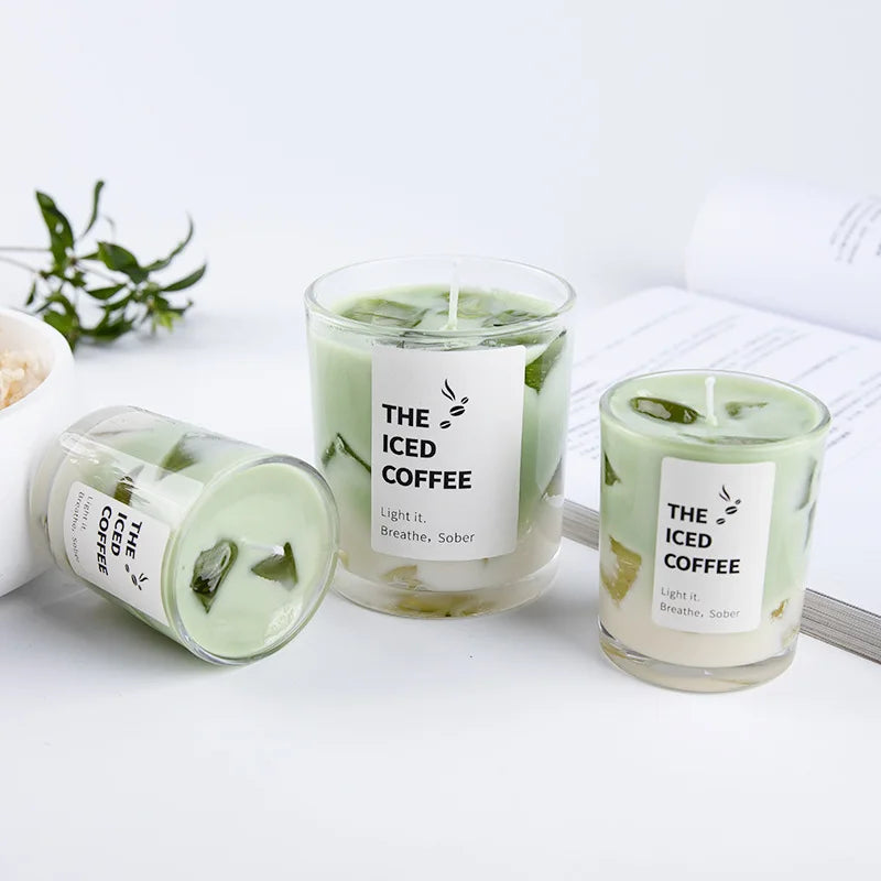 Jelly Wax Coffee Cup Aromatherapy Smoke Free Candles, Romantic Atmosphere Fragrance.